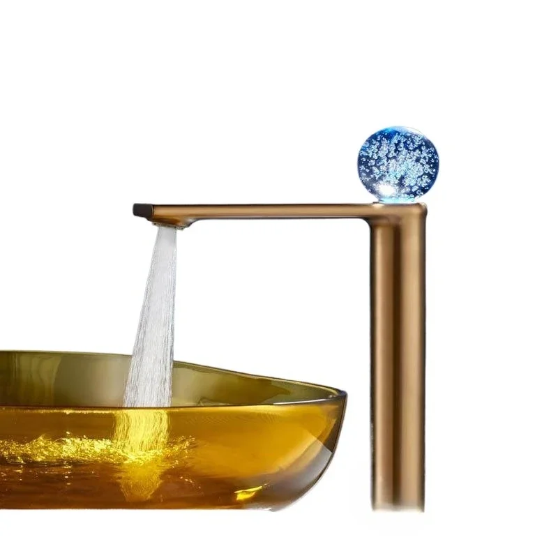 

Elevated Basin Faucet Rose Gold Household Basin Washbasin Bathroom Art Basin Top Basin Faucet
