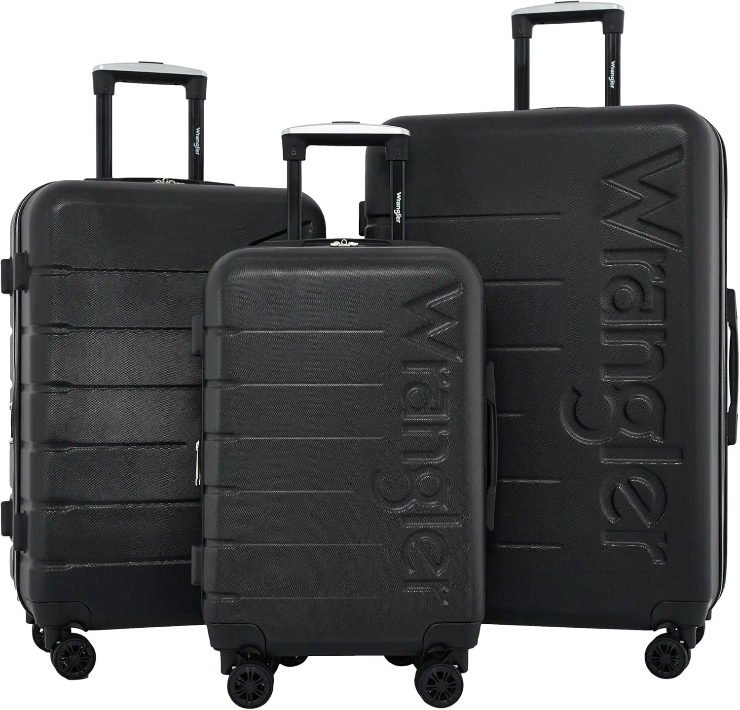 

Набор из 3 предметов: черный комплект багажа с прочными колесами и расширяемыми отделениями для удобных путешествий