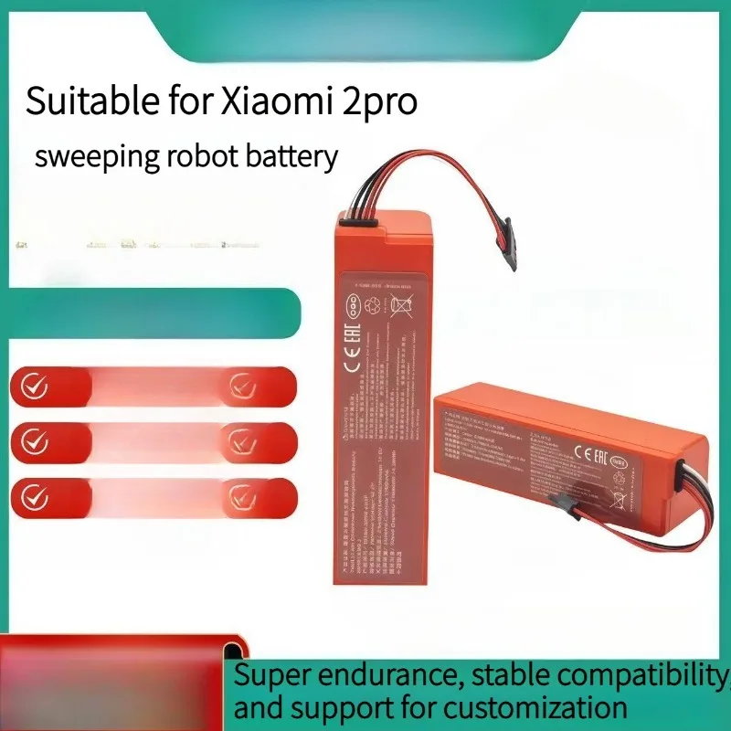 

Подходит для робота-пылесоса Xiaomi второго поколения Pro 2pro, специализированный аккумулятор MJSTS1 D099 MJSTP, литиевая батарея 6500 мАч