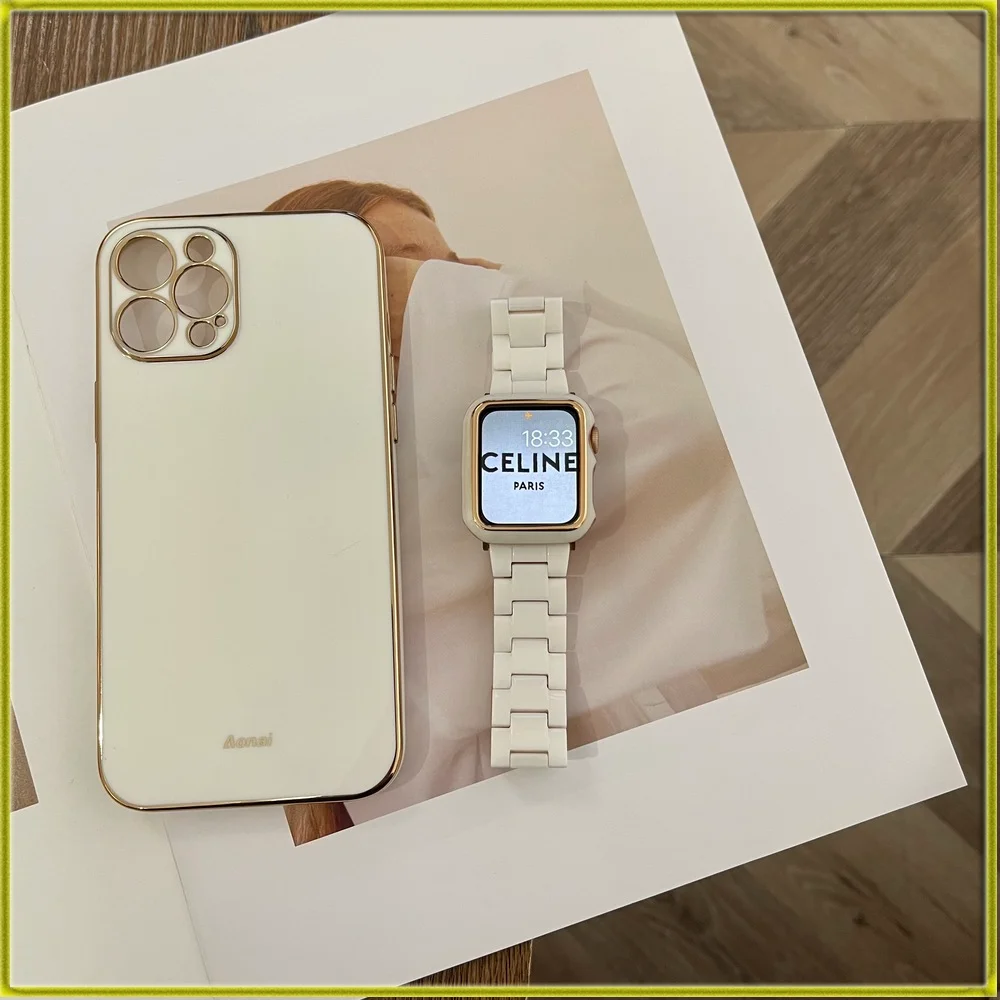 

Браслет для часов, новый ремешок для часов Apple Watch iwatch 1/2/3/4/5/6/7, ремешок для часов из экологически чистой смолы, акриловый свет