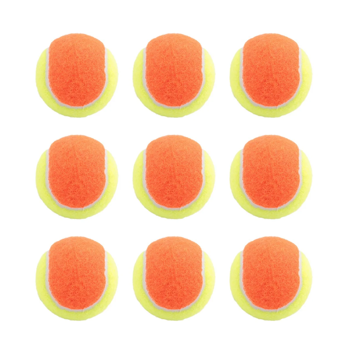 

9 PCS Elasticity Soft Beach Tennis Ball High Quality Training Sport Rubber Tennis Balls-ABJQ