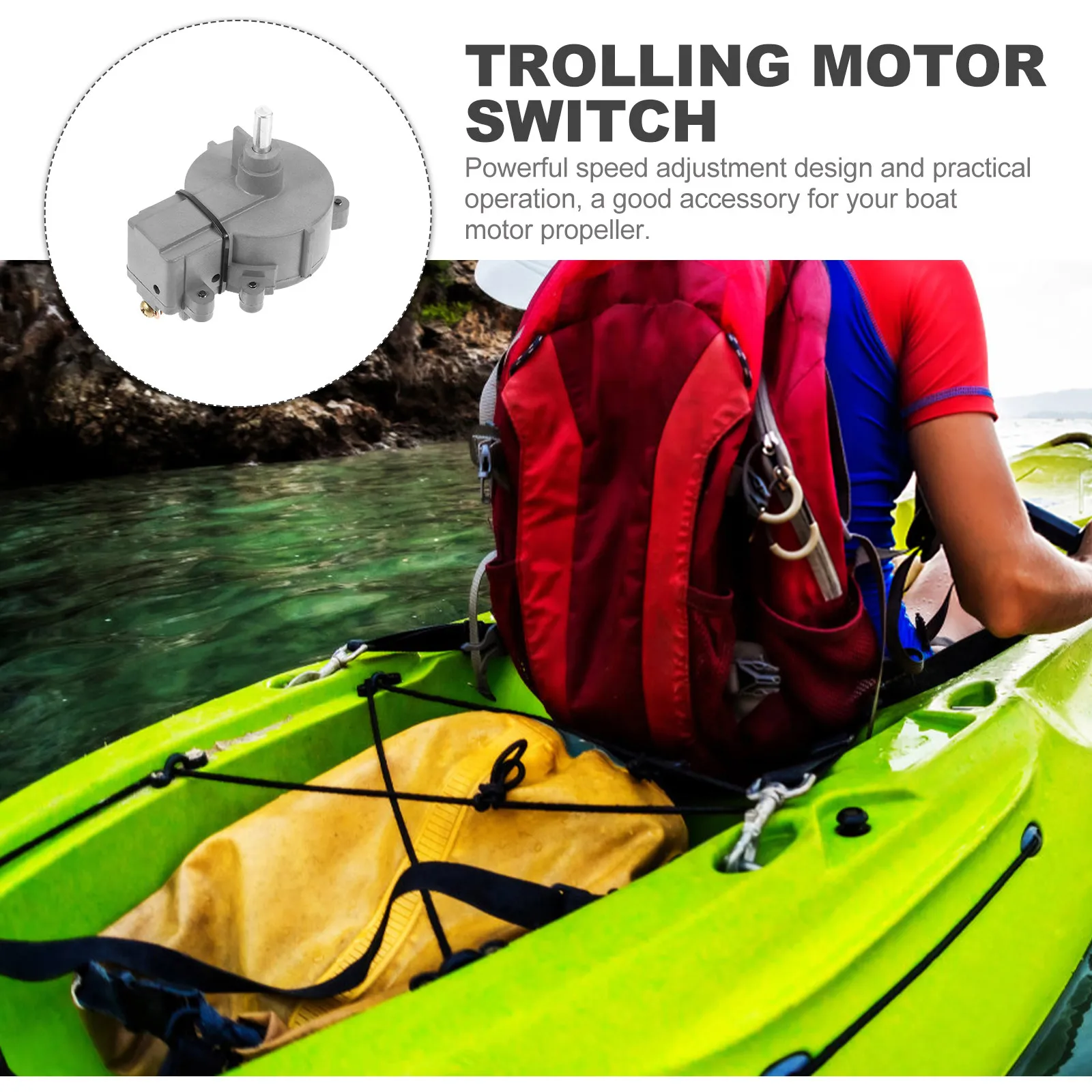 Boat Trolling Motor Switch High Performance Electric Propeller Speed Regulator Underwater Small Motor Part for Kayak Fishing