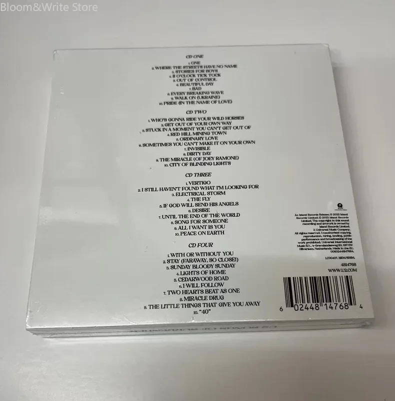 Classic Irish Rock Evergreens U2 - أغاني الاستسلام 4CD 2023 صندوق هدايا موسيقى CD #2