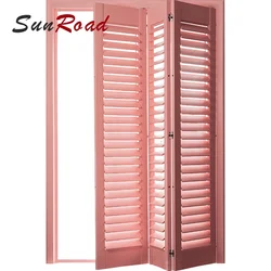 Factorywhole Sale Bassowwd Faux Wood Custom Size Blinds Wood Window Shutter Plantation Shutters Louver Shutters Diffeent Shape