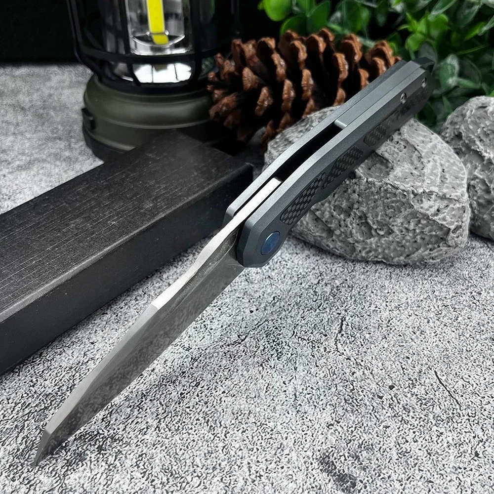 Тактический портативный складной нож для приключений в дикой природе, охоты, EDC, универсальный нож для кемпинга, алюминий + ручка из углеродного волокна