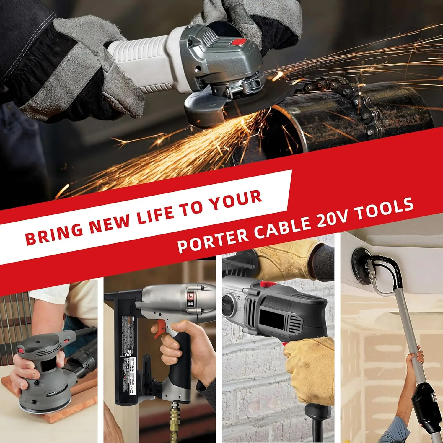 Replacement for Porter Cable 20V 3.0AH PCC680L Battery and PCC692L Charger Compatible with PCC685L PCC681L PCC682L Power Tool