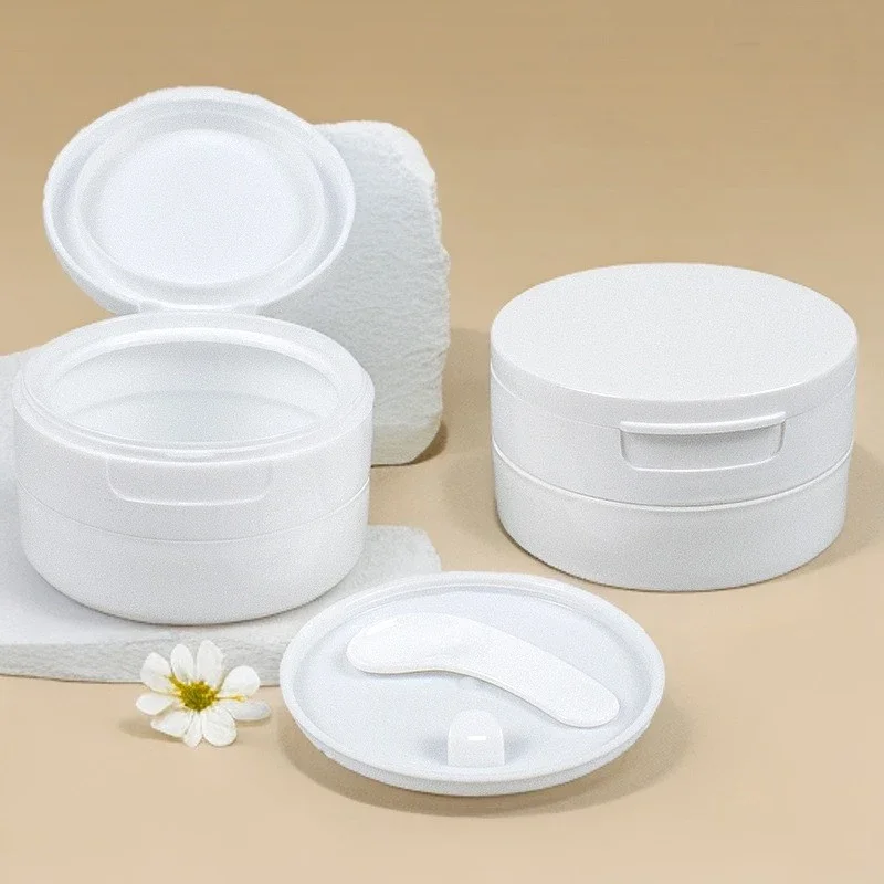 50g Wide Mouth Flip Cover Included Tooth Powder Bottle Makeup Remover Cream Jar Cotton Pad Container