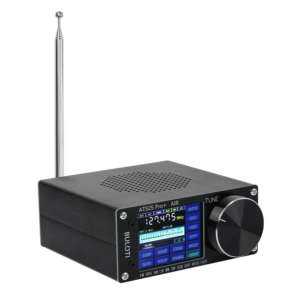 ATS25 Pro + AIR 118Mhz-135.975Mhz versión Bluetooth receptor de radio completo FM SW SSB MW LW firmware 4,2 SI5351 receptor mezclador