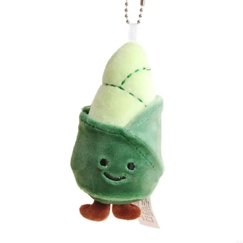 A5YC Fun Vegetable Keychain Plush Pendant Hanging Decoration لمفاتيح السيارات على ظهره