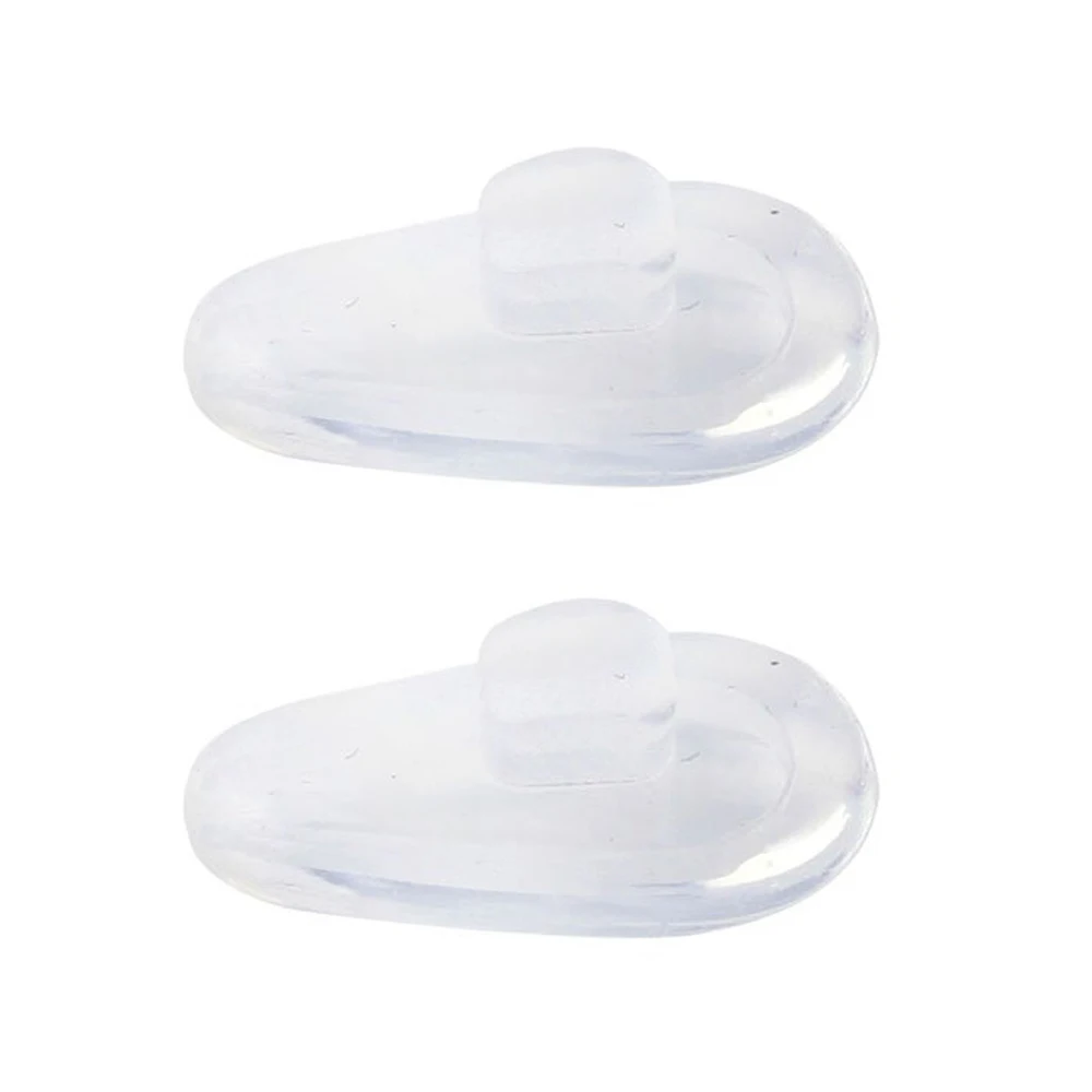 Almofada elíptica macia do nariz do silicone para vidros, transparentes, 5 pares