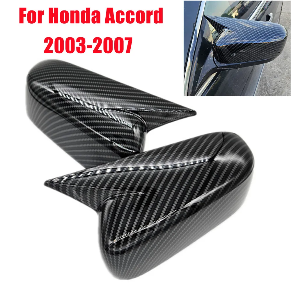 

2PCS For Honda Accord 7th 2003-2007 Rearview Side Mirror Cover Wing Cap Exterior Door Rear View Trim Car Decoration Accessories