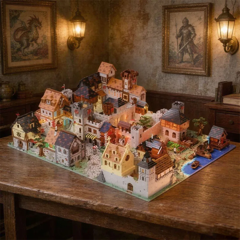 Classic MOC-108681 Medieval Royal Countryside Building 30136pcs European Medieval Kingdom Construction Blocks Adult Birthday Toy