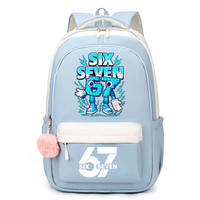 Steal A Brainrot Backpacks Game 67 Six Seven Große Schultaschen Cartoon-Büchertaschen Schultertaschen für Jungen und Mädchen Schreibwaren Geschenk