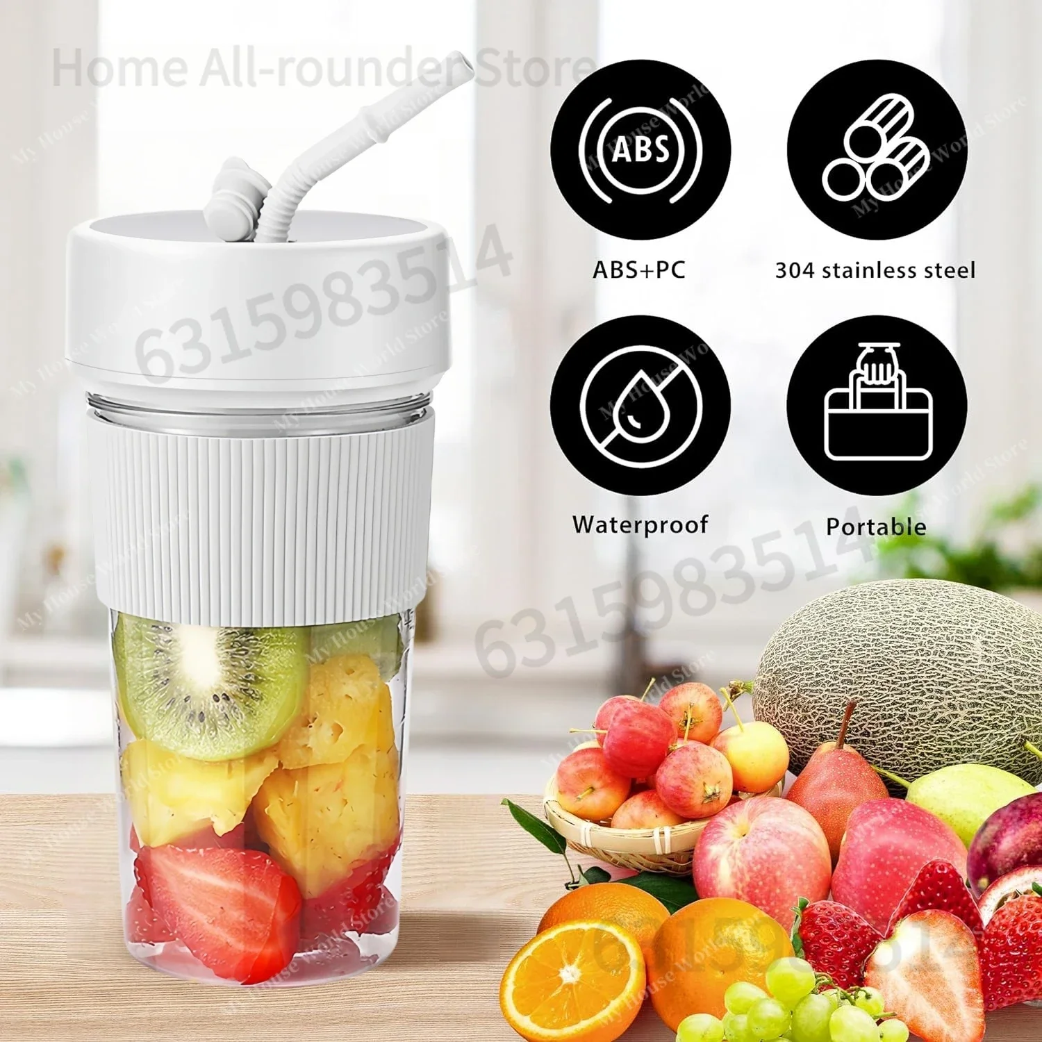 عصارة كهربائية صغيرة محمولة، خلاطات فواكه، مستخلصات فواكه، ماكينة صنع العصير متعددة الوظائف، خلاط عصائر