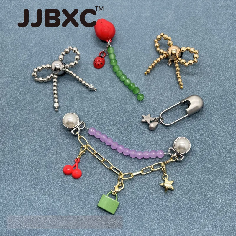 JJBXC Charm Shoe Buckle with Metal Texture - High-Quality Shoe Accessory