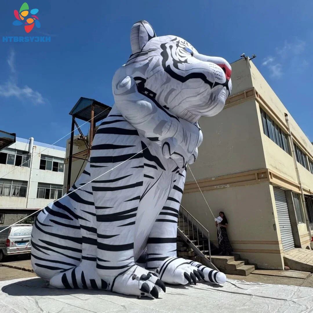 

Giant inflatable tiger model, realistic design, outdoor animal, decorative accessories for events