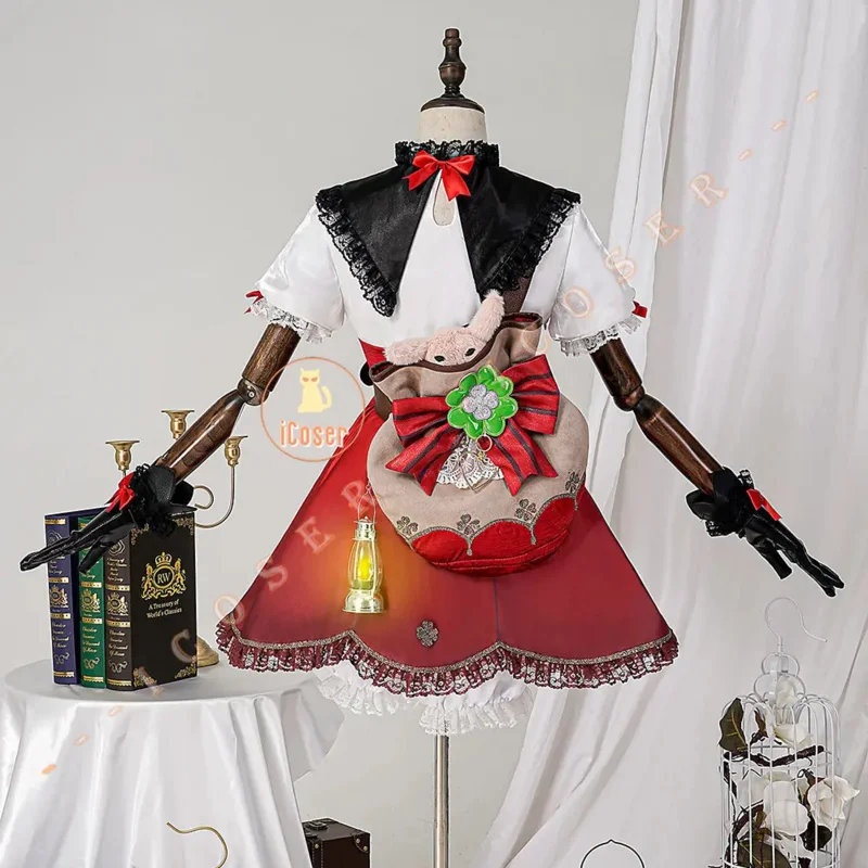 5 Star Klee Blossoming Starlight Cosplay Costume Genshin Impact Dress New Skin Witch Lolita Outfit Hat Halloween Party Women Set