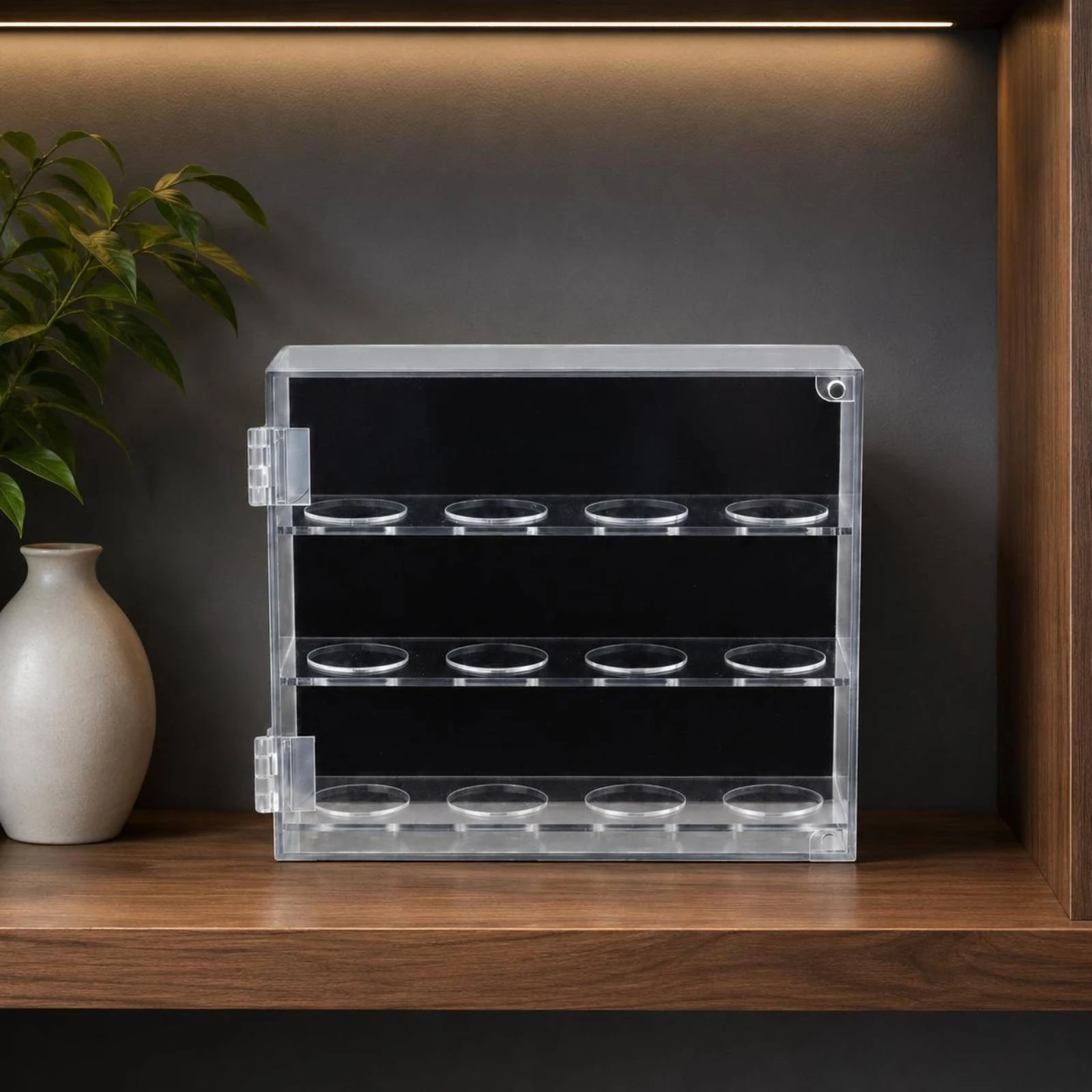 Acrylic Golf Ball Display Case Layered Golf Ball Display Case Hinged Transparent