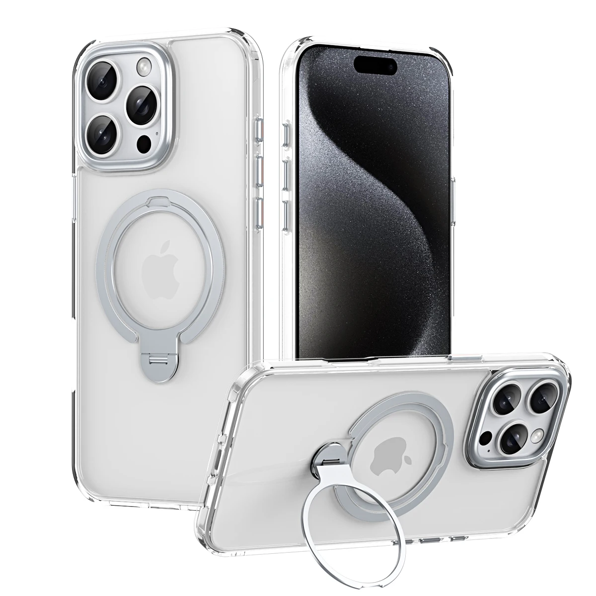

HARUINO for iPhone 16 Pro Max phone case rotating bracket magnetic suction iPhone 16E anti drop lightweight protective cover