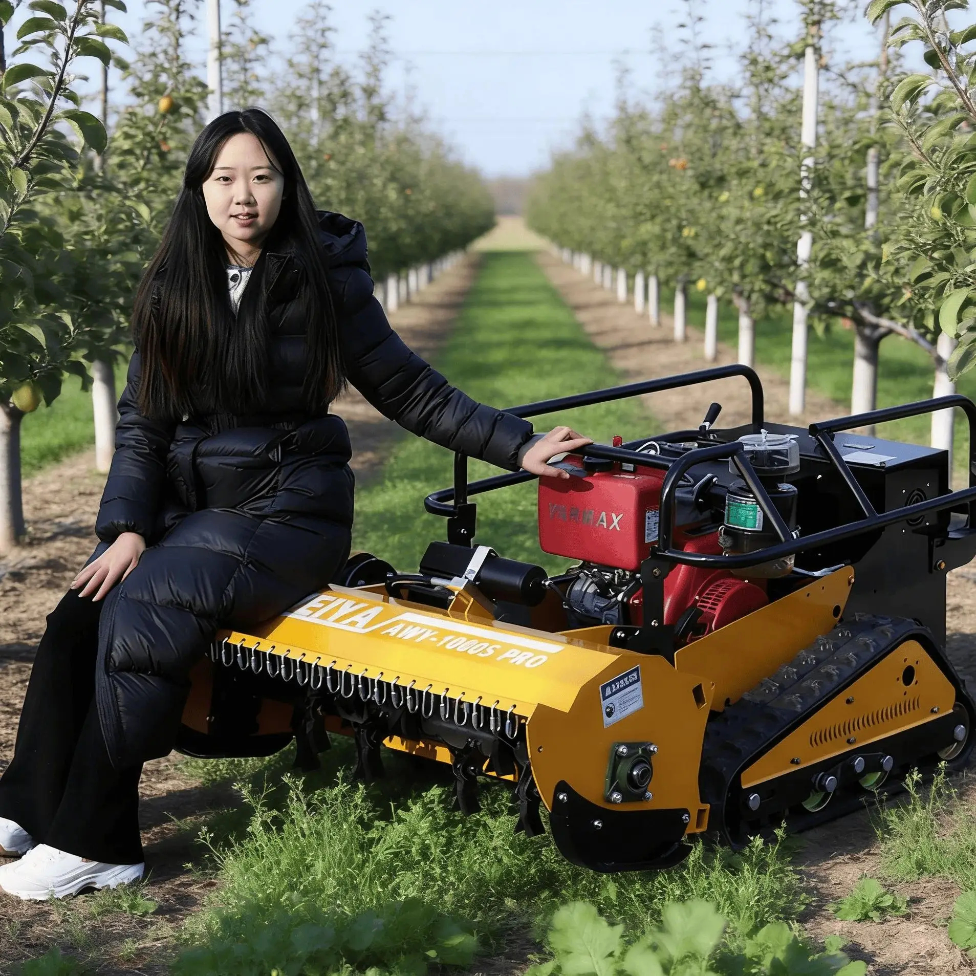 

Customized Special Offer 3-5km/h adjustable walking speed remote switching between high/low gears smarter operation flail mower