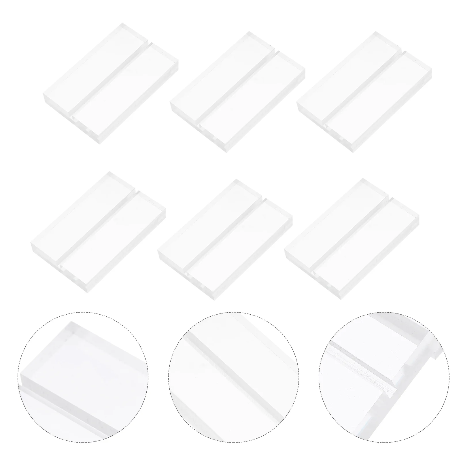 10 Pcs Acrylic Stand Postcard Slot Base Table Numbers Show Rack Sign Holder Photo Large Wedding Holders Business