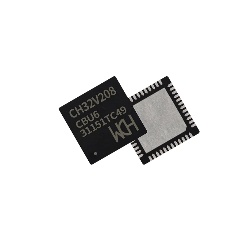 10Pcs/Lot CH32V208WBU6 Wireless MCU QingKe V4C Processor MAC+PHY Bluetooth CAN/USB