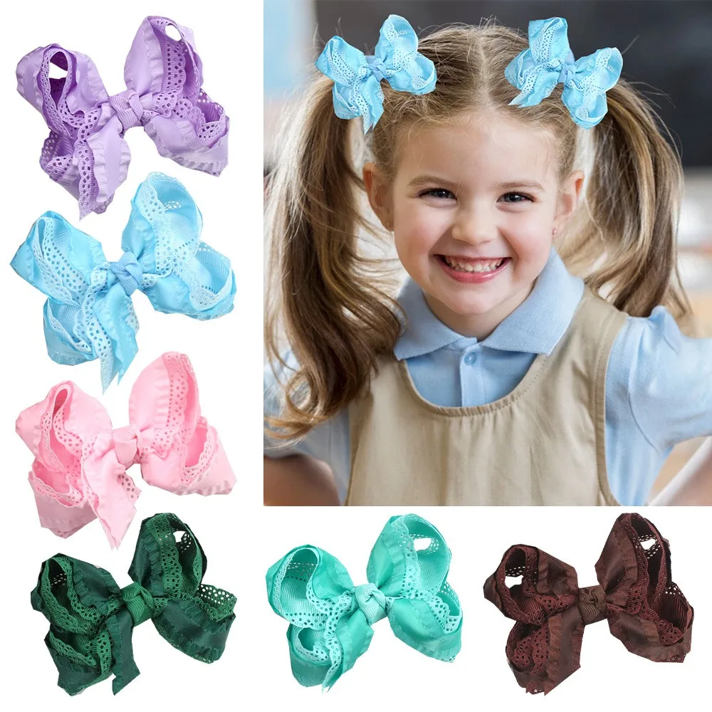30-pinces-a-cheveux-pour-bebes-filles-35-pouces-avec-nœuds-en-ruban-a-bord-festonne-en-dentelle-barrettes-pour-enfants-accessoires-de-coiffure-en-vrac
