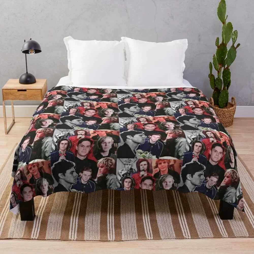 

Evan Collage Throw Blanket Color Fast Cozy Throw Blanket