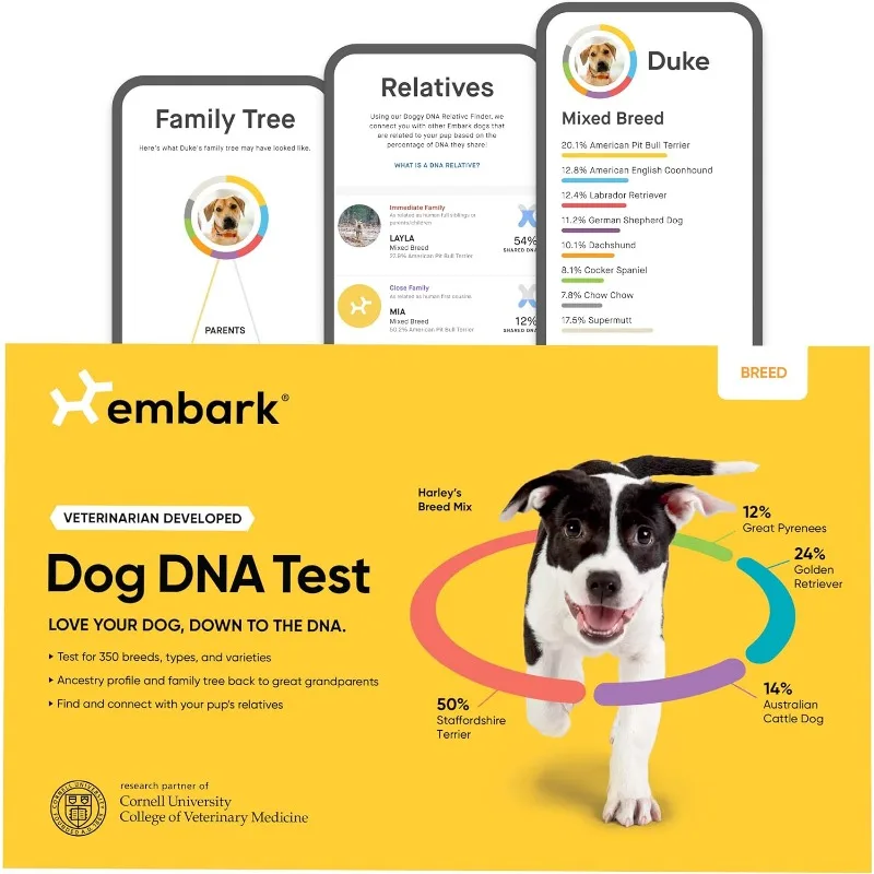 

Embark Breed Identification Kit - Most Accurate Dog DNA Testing Kit - 99% Breed Ancestry Accuracy for Mixed Breed Dogs - Plus