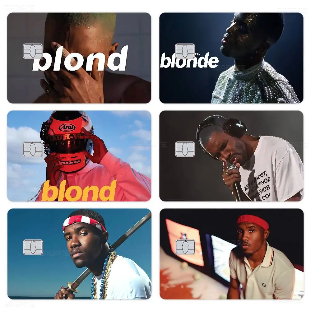 Blond F-Frank O-Ocean Singer Credit Card Skin Stickers No Adhesive Residue Water Proof for VISA Credit Card Subway Access Card