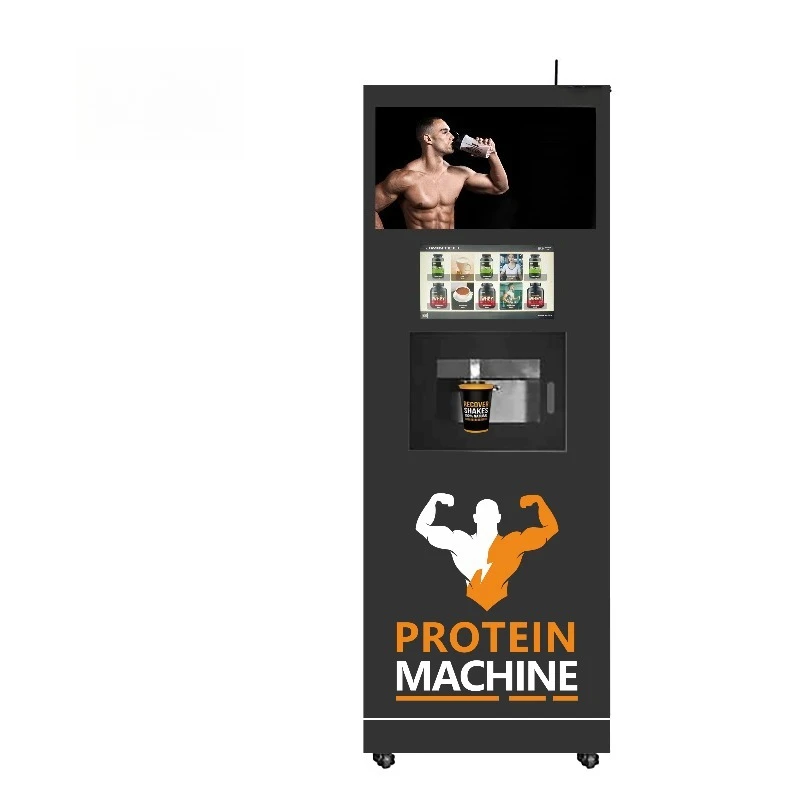 

Индивидуальный полностью автоматический торговый автомат с протеиновым коктейлем, коммерческий рынок продажи с картой QR, оплата