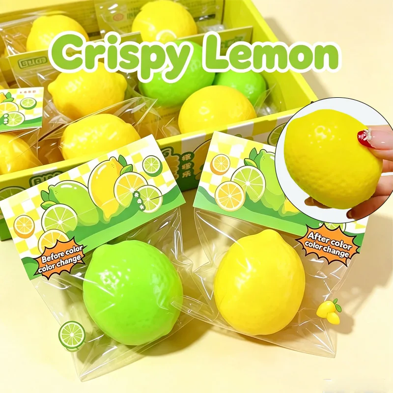 

Handmade Crispy Lemon Stress Ball Squeeze Toy Slow Rebound Pressure Ball Sensory Fidgets Toy Squeeze Anti Stress Birthday Gifts