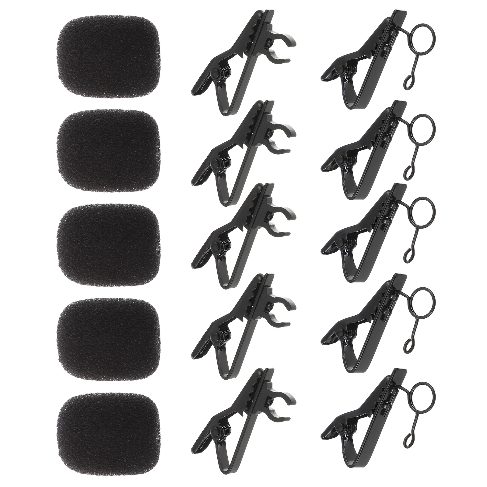 

18pcs Microphone Accessories Set Sponge Mic Wire Set Covers Alligator Clips Wire Clips for Recording