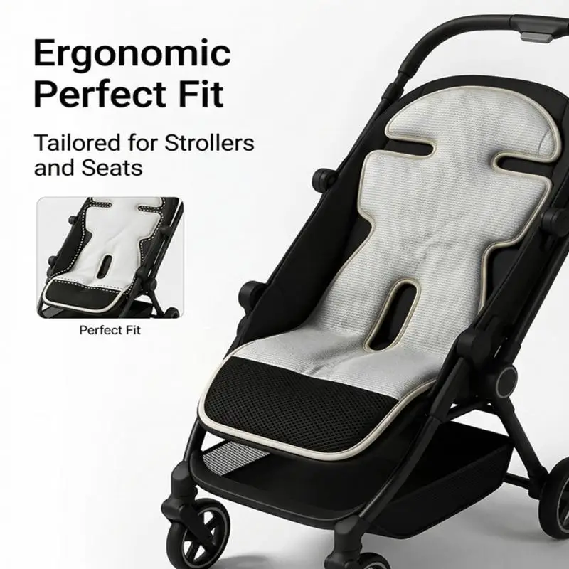 Baby Strollers Cooling Pad With 3 Speed Adjustable Fan Built-in And Timer For Summer Outdoor Use A2UB