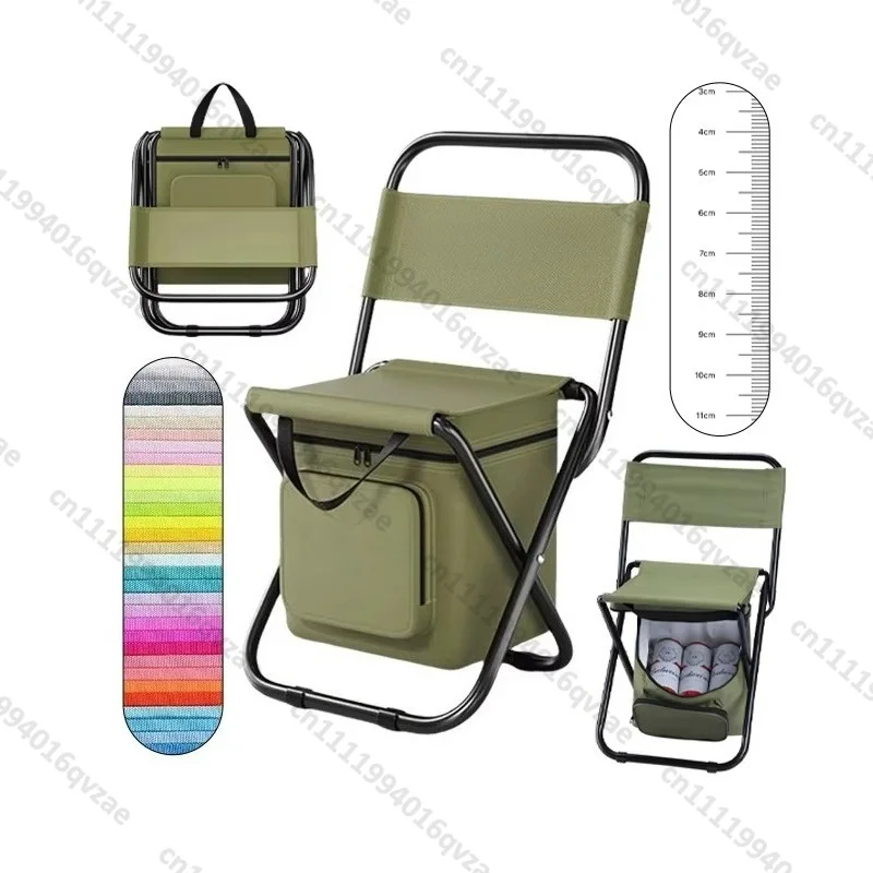 Portable 3-in-1 Outdoor Folding Chair with Storage Pocket and Insulated Backrest