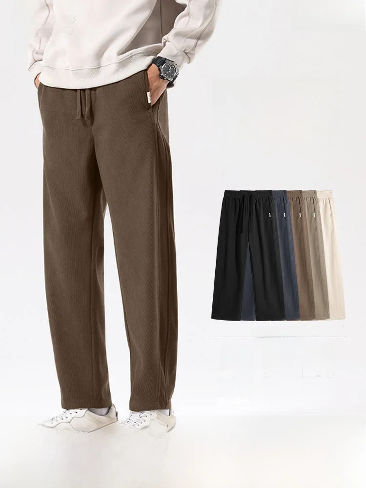 

Мужские повседневные брюки Snow Mid Flng, простые брюки-бананы, прямые брюки свободного кроя, весенне-осенний сезон, полиэстер