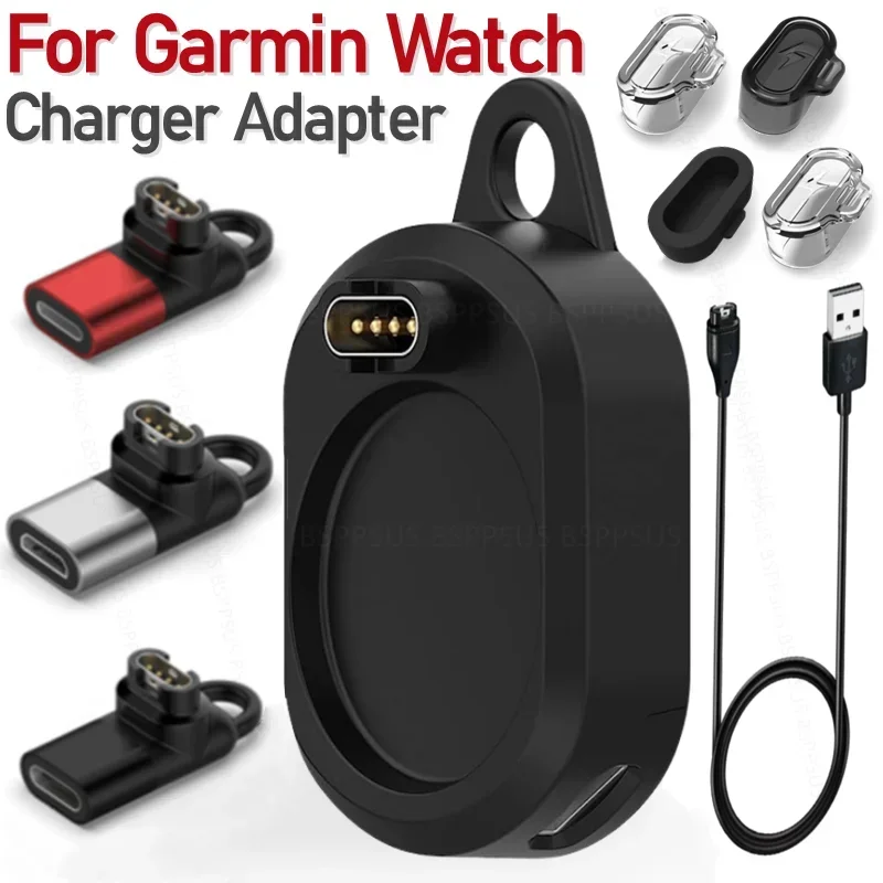 For Garmin Watch Fenix 7 6 5 7X 6X Forerunner 955 935 255 Watch Charger Plug For IOS Micro USB Type C Charging Adapter Cable New