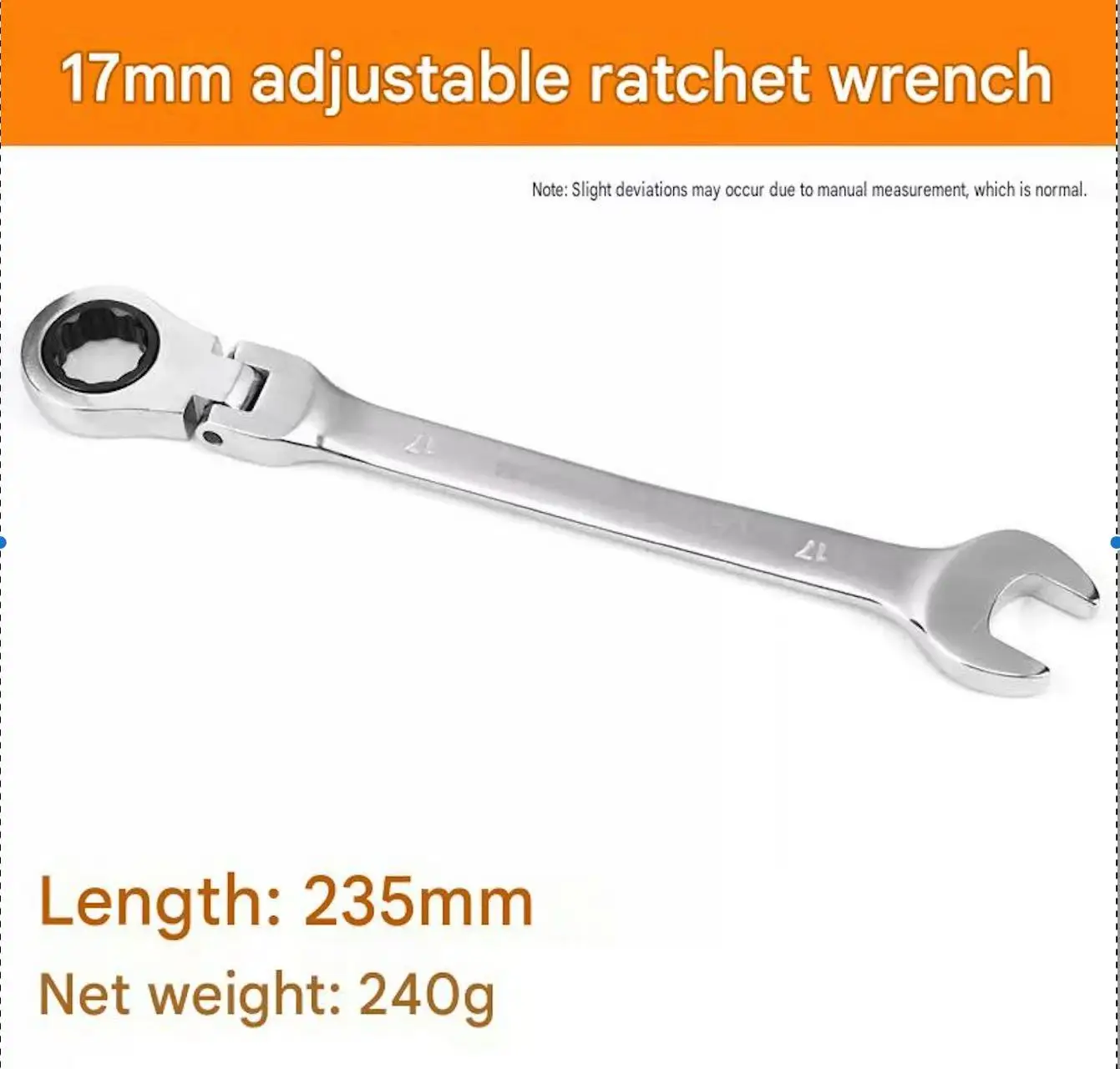 

Flexible Ratchet Combination Wrench Chrome Vanadium Spanner Car Repair Hand Wrench