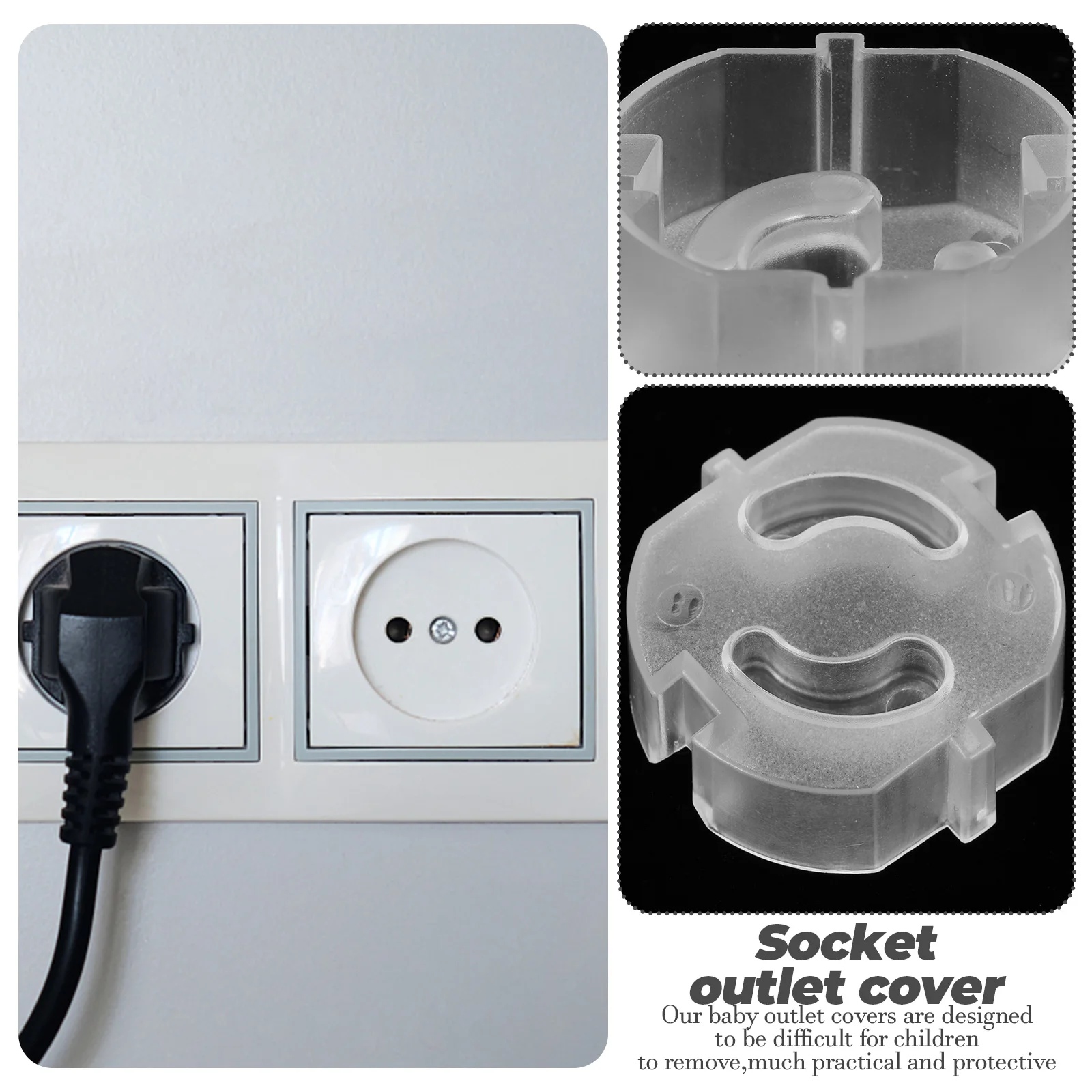 

20 Pcs Power Socket Protective Cover Covers Plastic Outlet Plug Child Safety Electrical Protectors Furniture