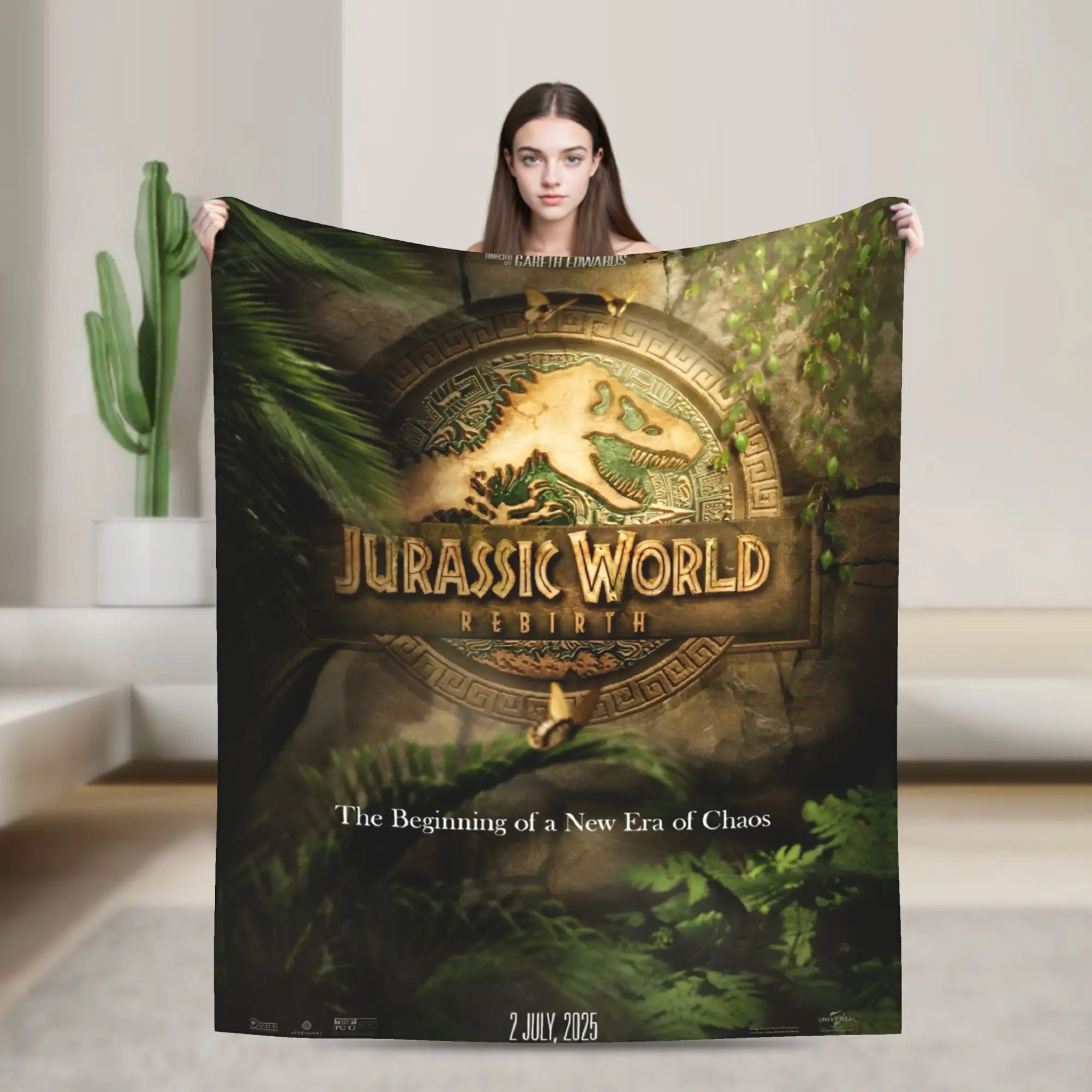 العالم الجوراسي 4 ولادة جديدة 2025 بطانية مريحة لينة رمي البطانيات للأريكة 50x60 بوصة أحجام متعددة قطعة البساط #1