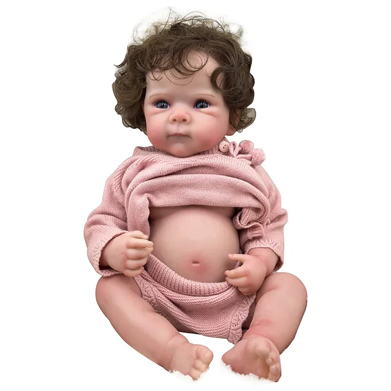 45cm  Reborn Baby Doll Bettie  Lifelike Cuddly Baby Multiple Layers Painting 3D Skin with Hand Root Hair