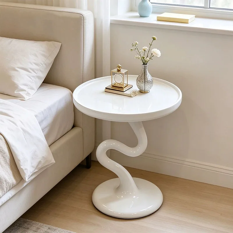Creative Circular Coffee Table,Living Room Sofa Side Table,Modern Simple Art Tea Table,Bedroom Nightstand,Nordic Storage Desk