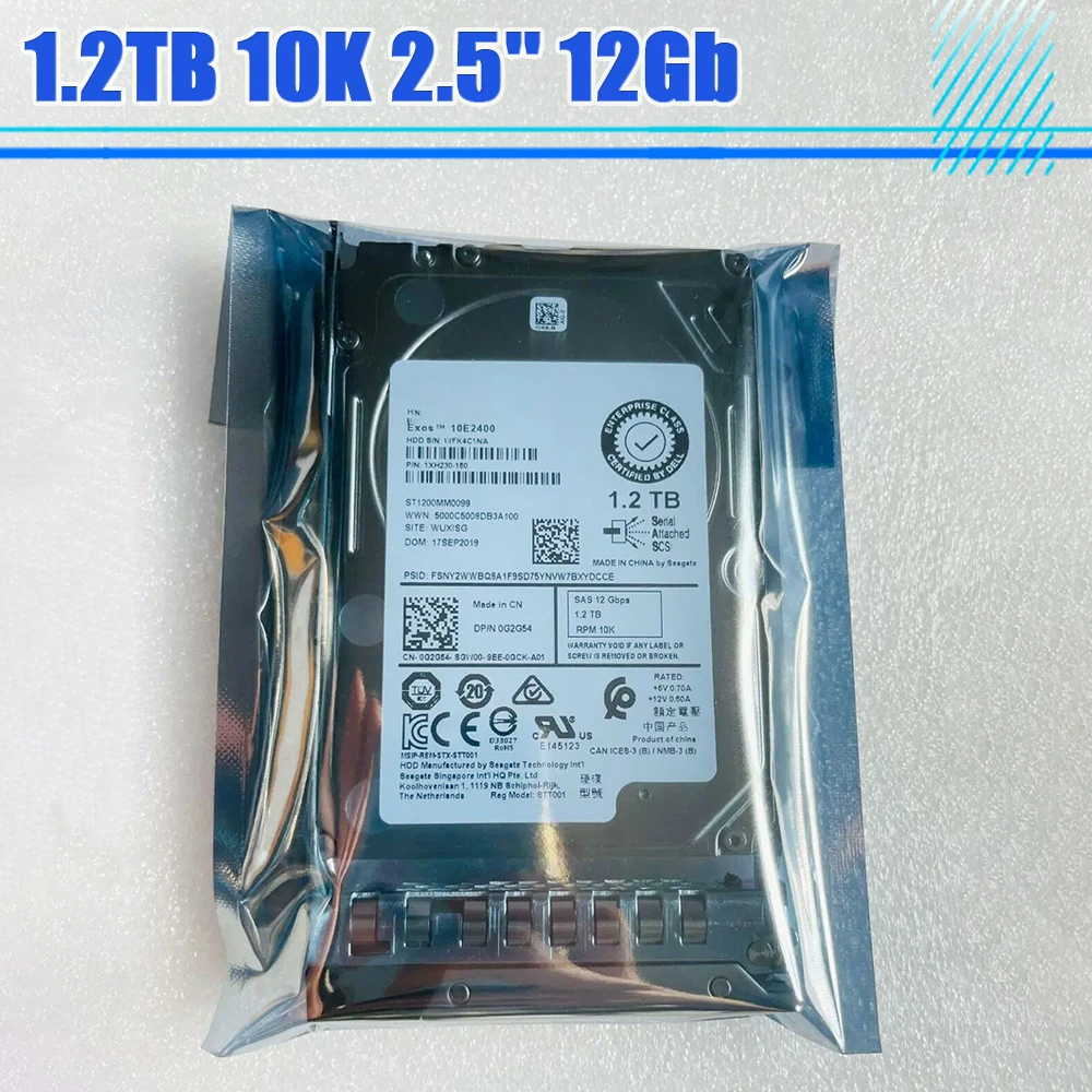 ST1200MM0099 0G2G54 1XH230-150 1.2TB 10K 2.5'' 12Gb Hard Drive For DELL HDD