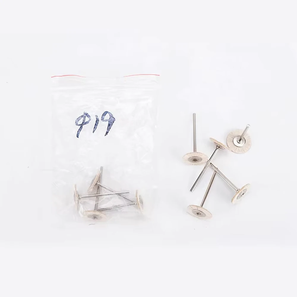 100pcs Dental Polishing Flat Brush Wool Polishing Flat Brush Grinder Brush Grinding Buffing Dental Accessories Teeth Whitening