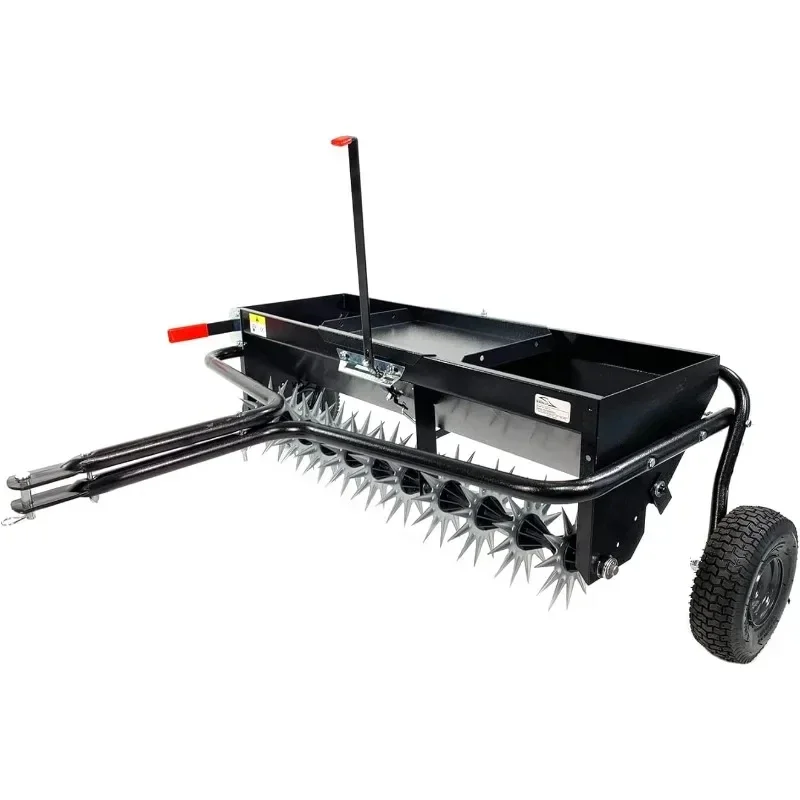 AS2-40BH-P Tow Behind Combination Aerator With Weight Tray, 40-Inch, Flat Black Spreader