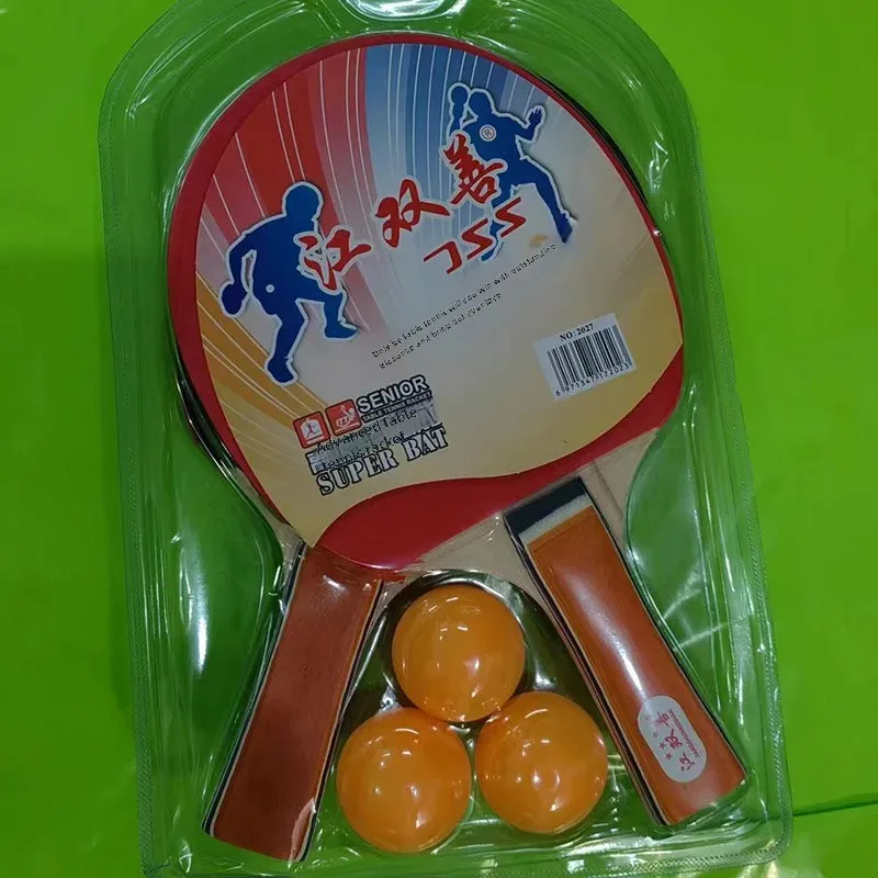 Direct From Manufacturer Ping Pong Rackets Two Pack With Three Balls Children's Entertainment Rackets Beginners Ten Yuan Multi