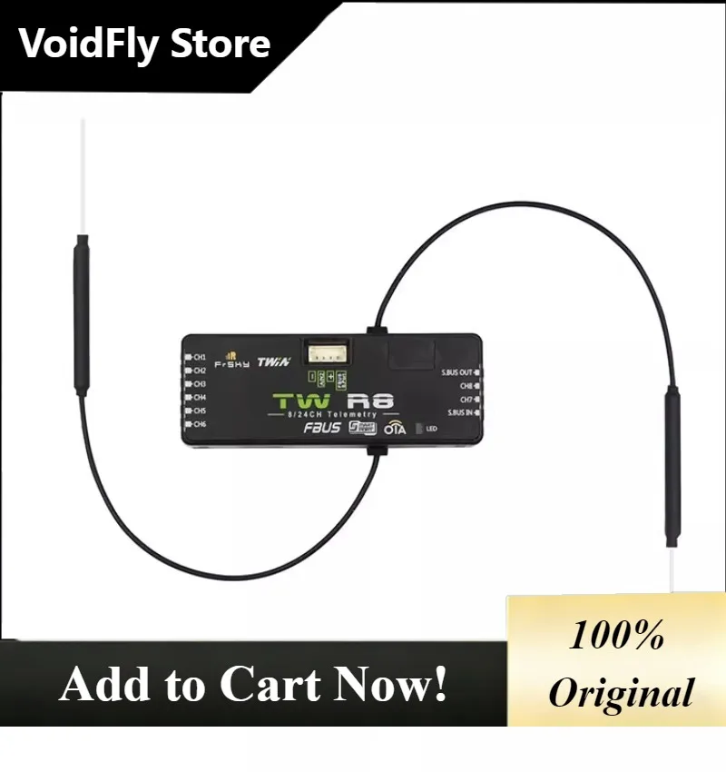 VoidFly FrSky TW MX/TW R6/TW R8/TW R12 Dual 2.4GHz Band Receiver PWM