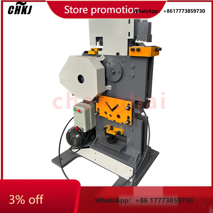 

CHKJ-2025NEWQA32-10B Multi-function Combined Punching and Shearing Machine Channel Steel Angle Iron Punching and Shearing Machin
