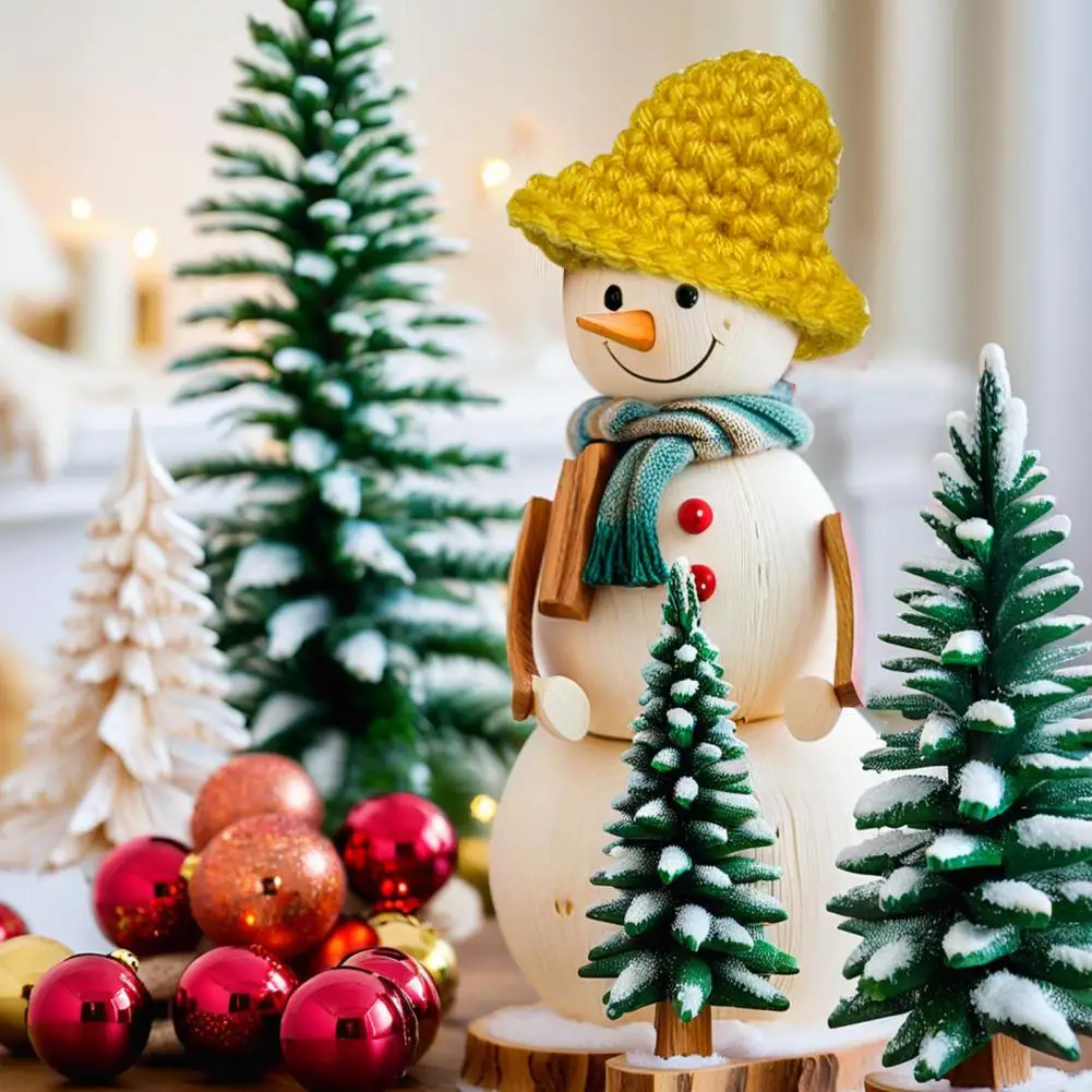 زينة قبعة عيد الميلاد الصغيرة محبوك عطلة قبعة الحلي يدويا قبعات محبوكة مصغرة لمشاريع DIY #1