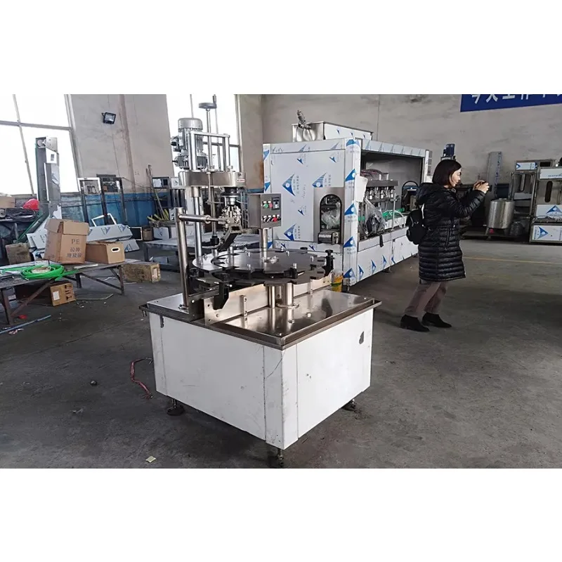 Full Automatic Rotary Bottle Capping Machine With Cap Feeder Glass Wine Bottle Crimping Machine Customized
